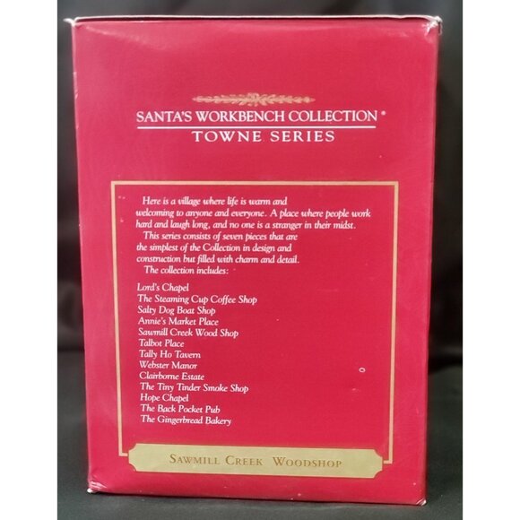 Santa Workbench SAWMILL CREEK WOODSHOP Christmas Village mill building REPAIRED - Picture 13 of 13